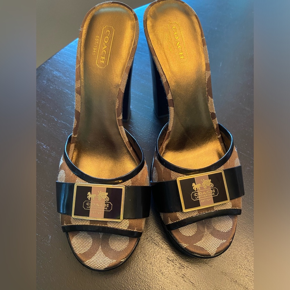 Coach platform sandals